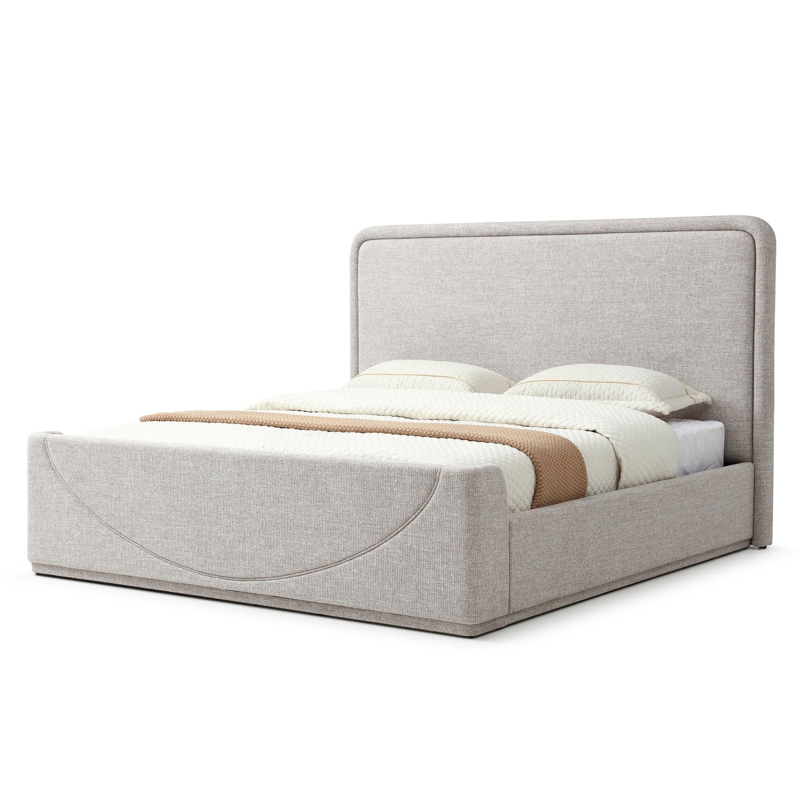 Lumvera Minimalist Upholstered Platform Bed
