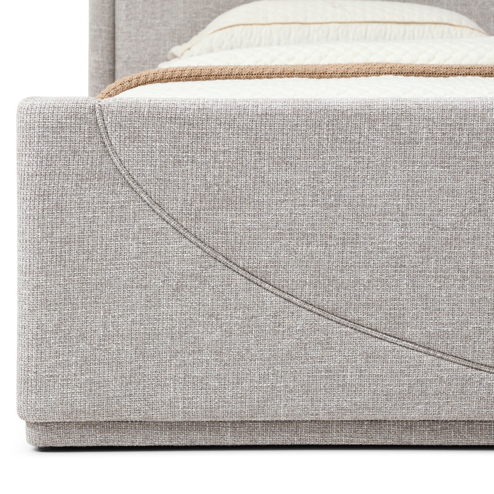 Lumvera Minimalist Upholstered Platform Bed