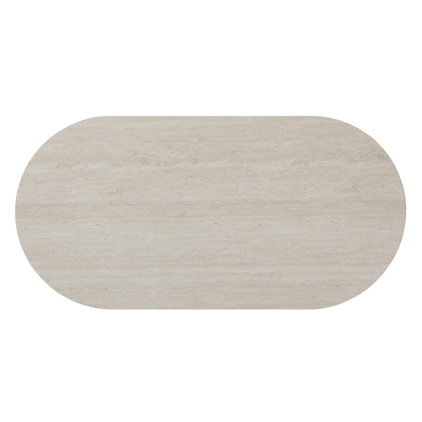 Mackenzie Oval Travertine Coffee Table
