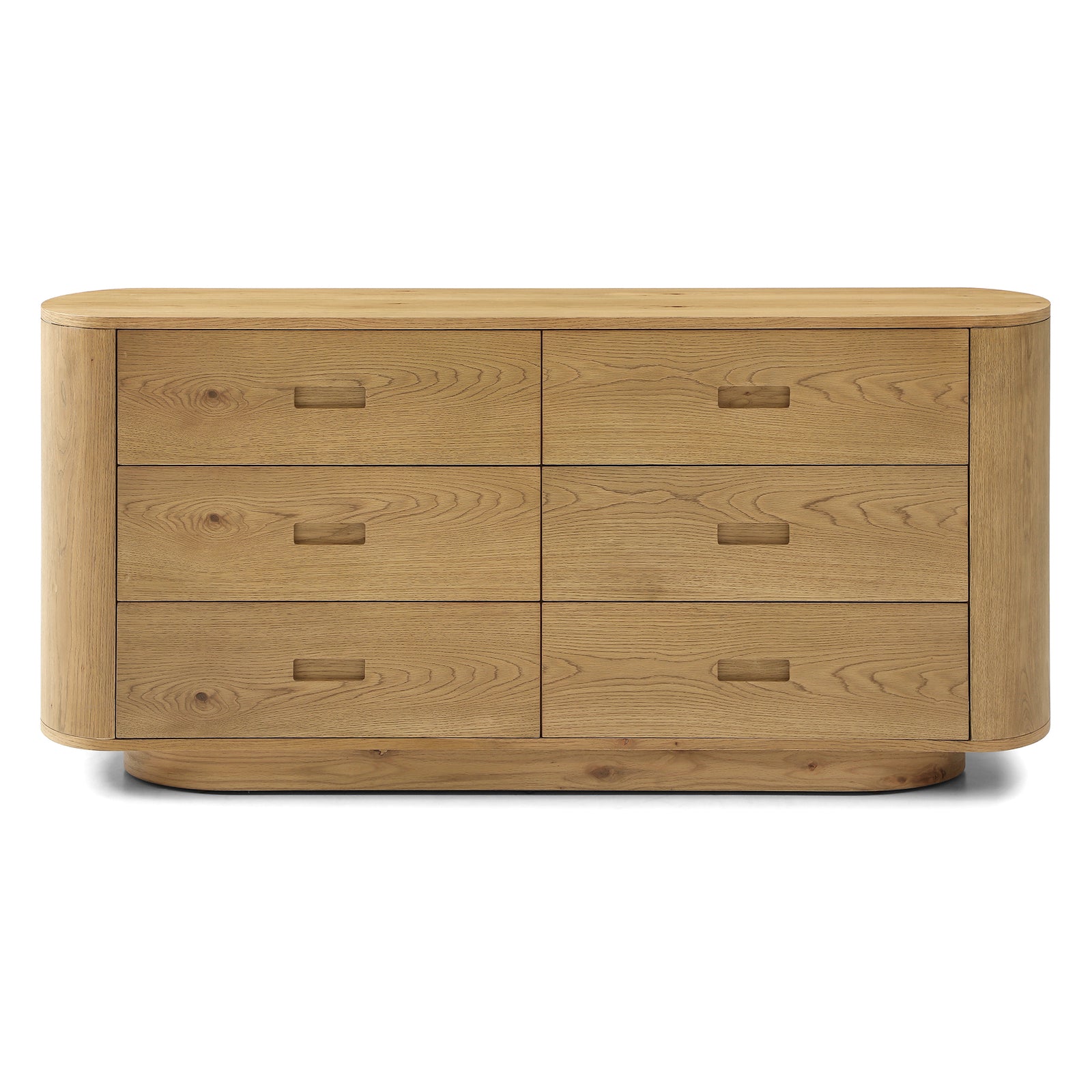 Avera Oak 6-Drawer Low Dresser
