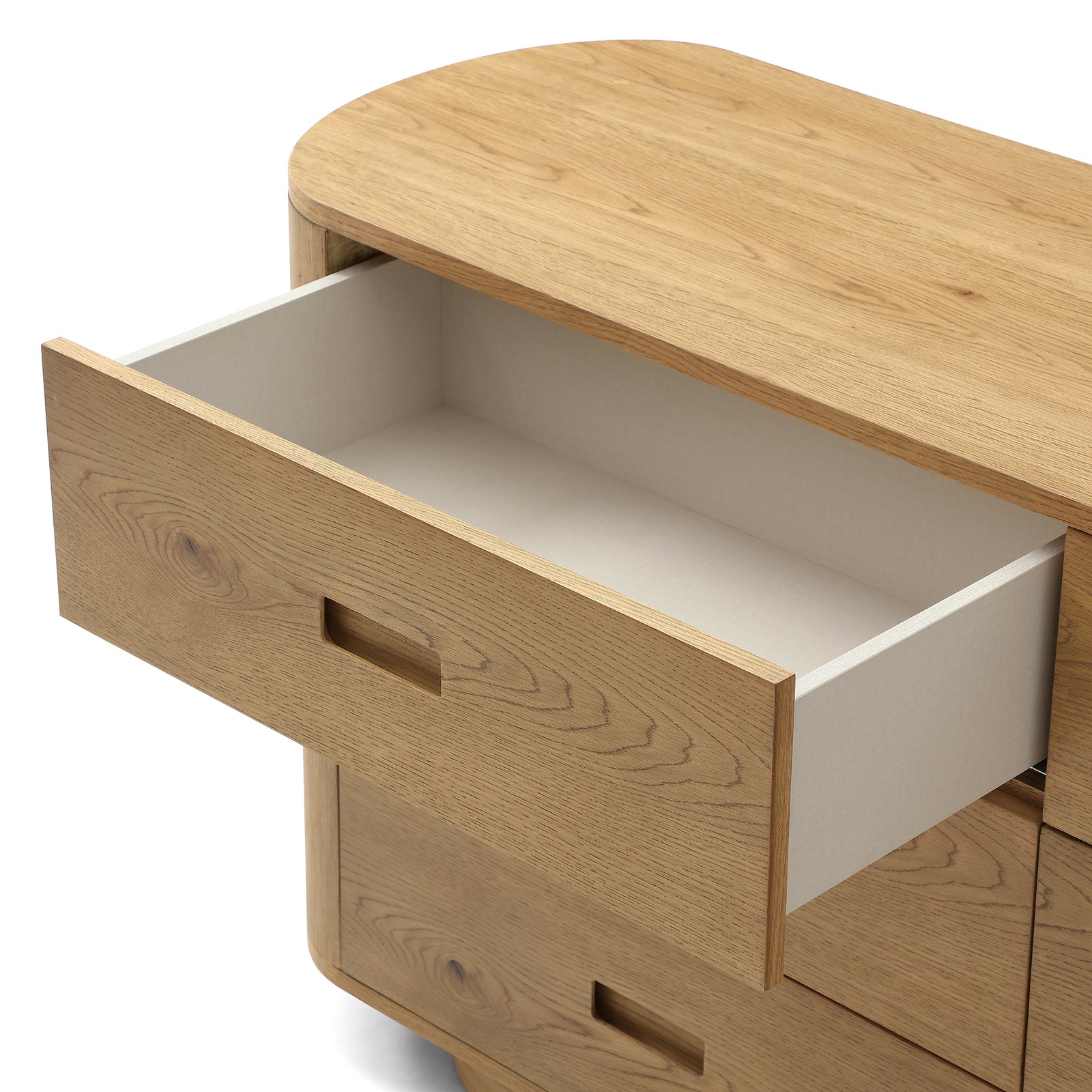 Avera Oak 6-Drawer Low Dresser