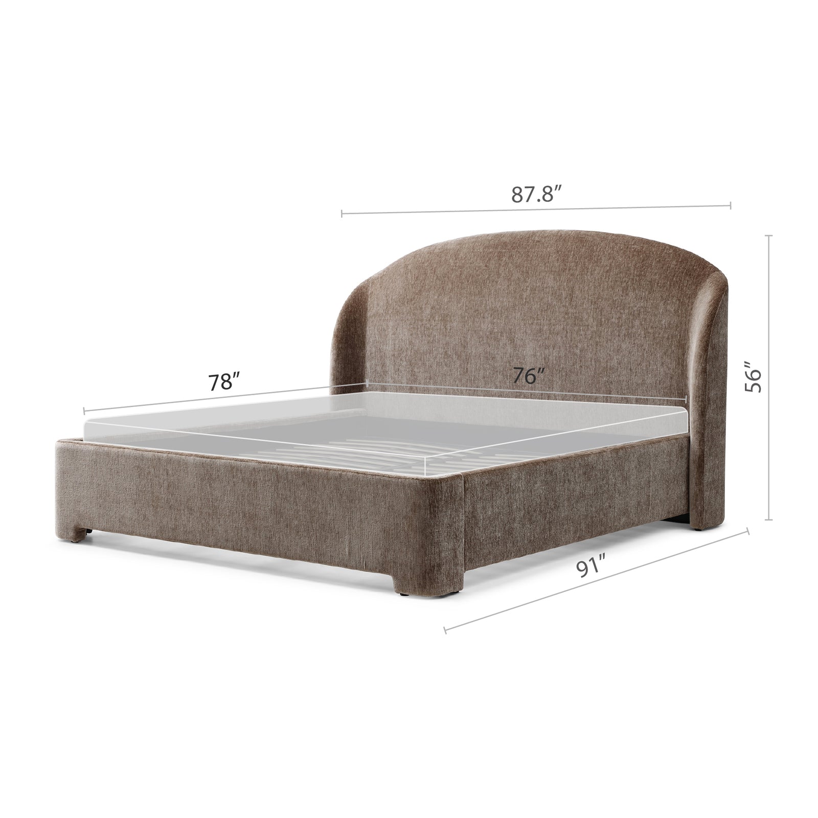 Avorelle Arched Upholstered Platform Bed