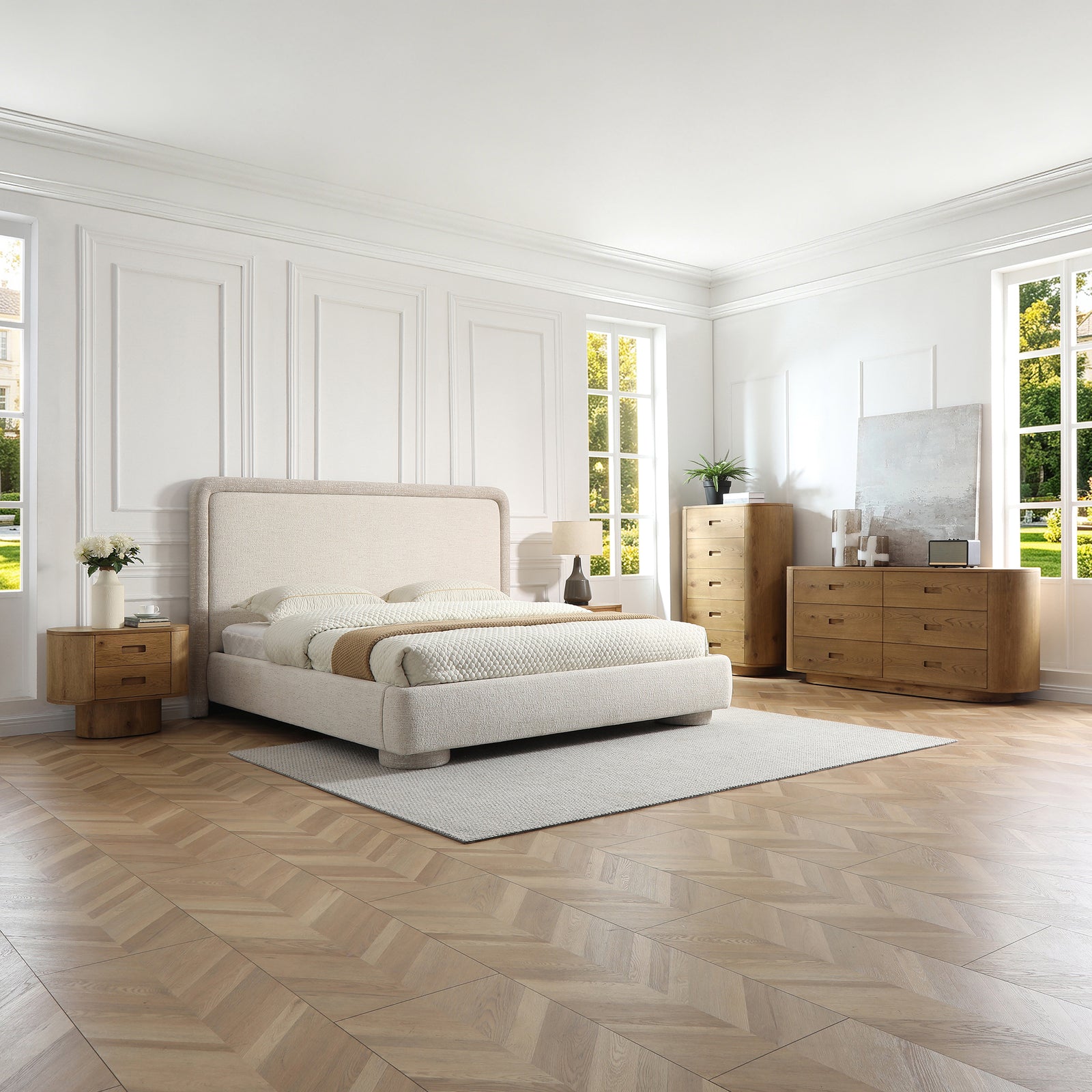 Norvella Low-Profile Upholstered Platform Bed