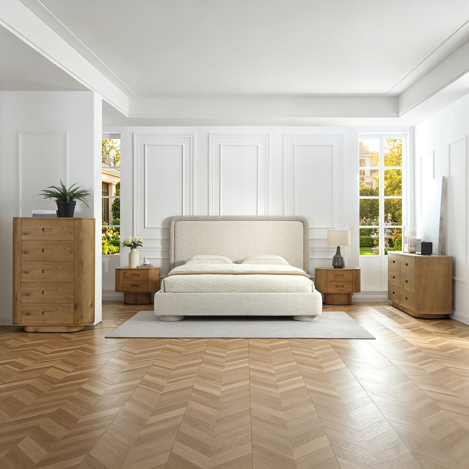 Norvella Low-Profile Upholstered Platform Bed