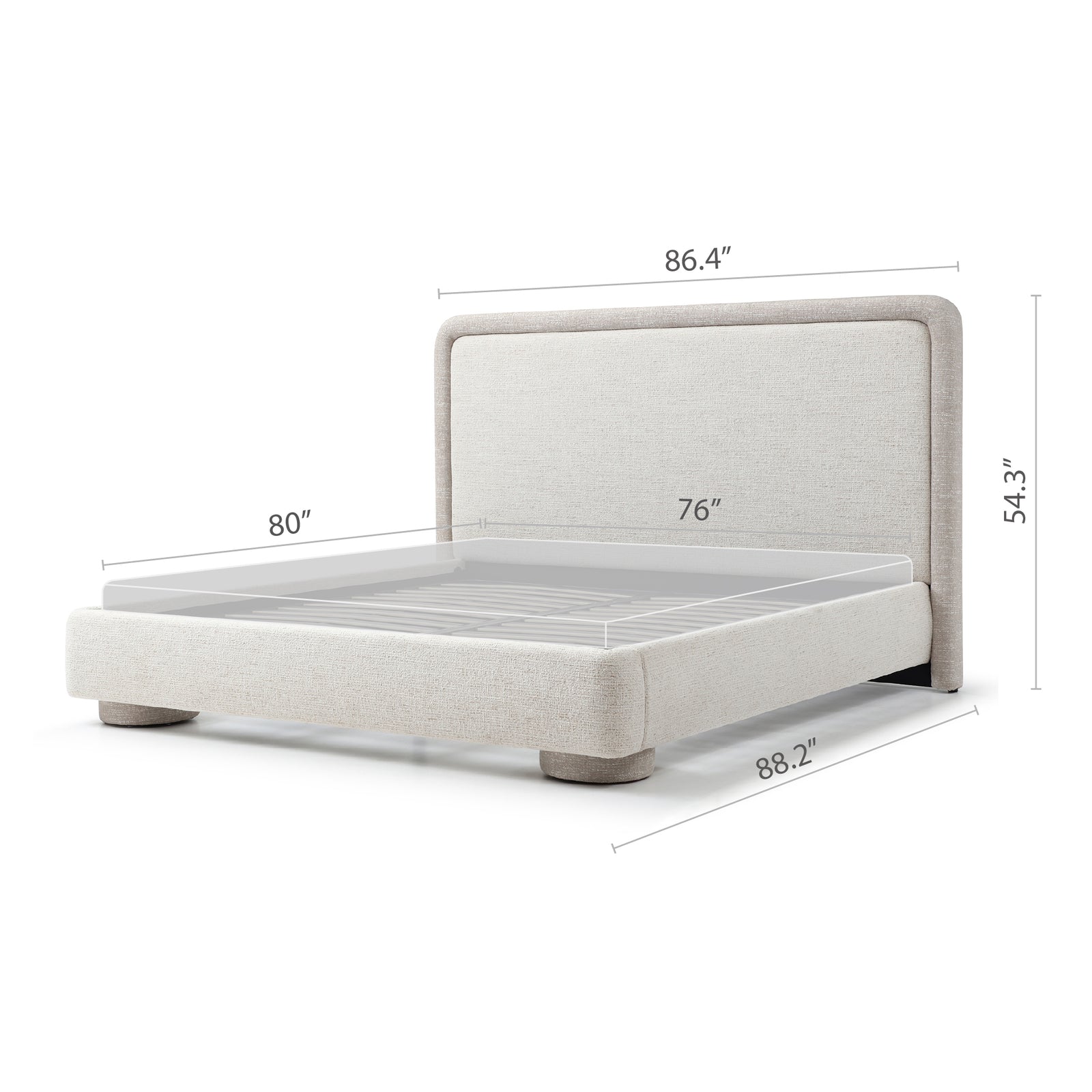 Norvella Low-Profile Upholstered Platform Bed