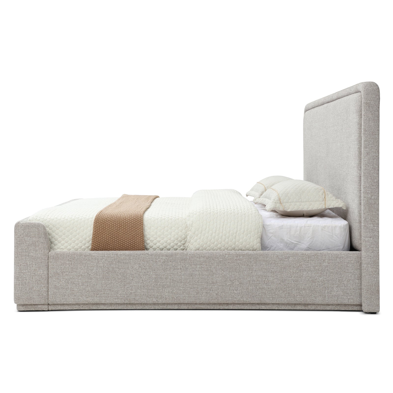 Lumvera Minimalist Upholstered Platform Bed