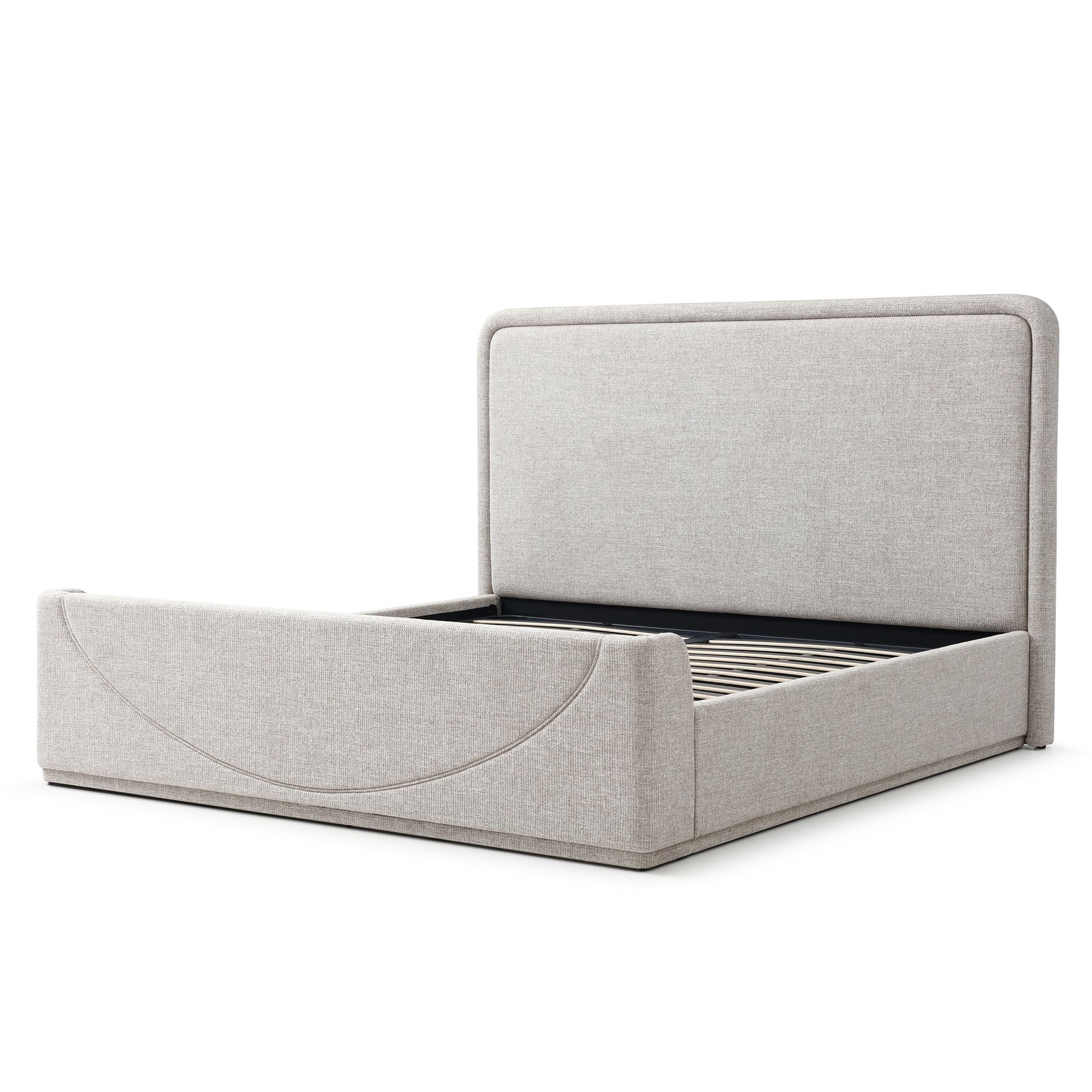 Lumvera Minimalist Upholstered Platform Bed