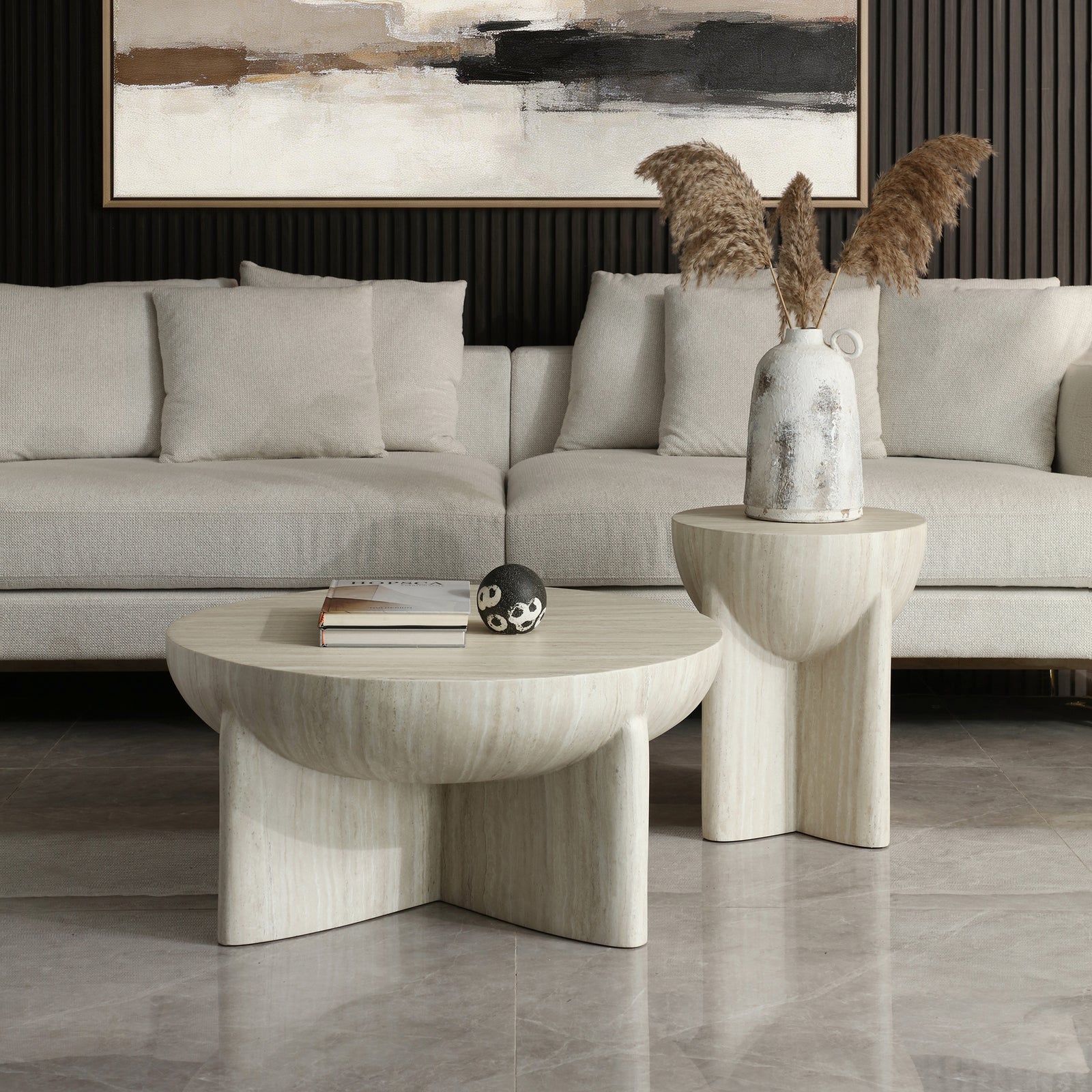 Kalin Round Hemisphere End Table