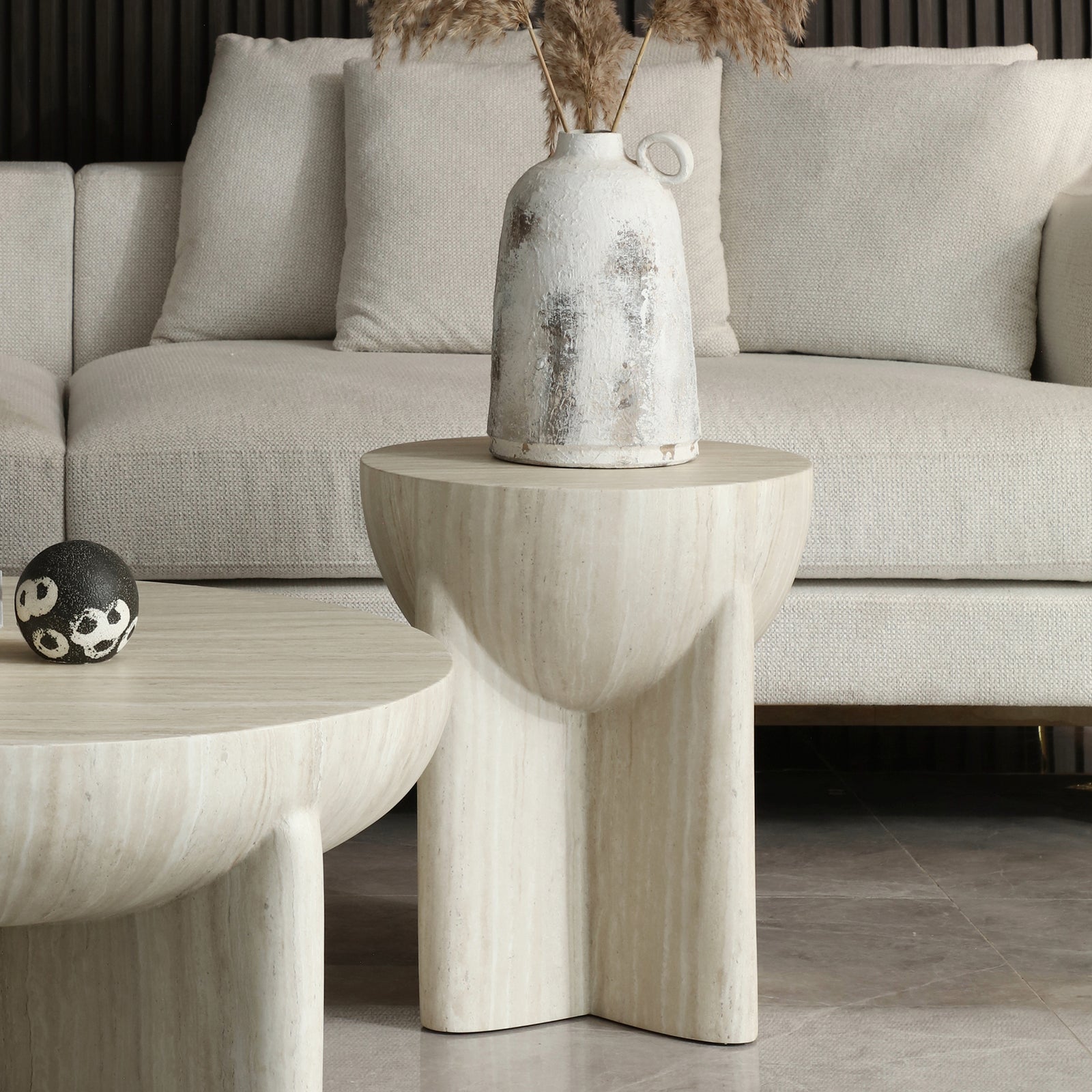 Kalin Round Hemisphere End Table