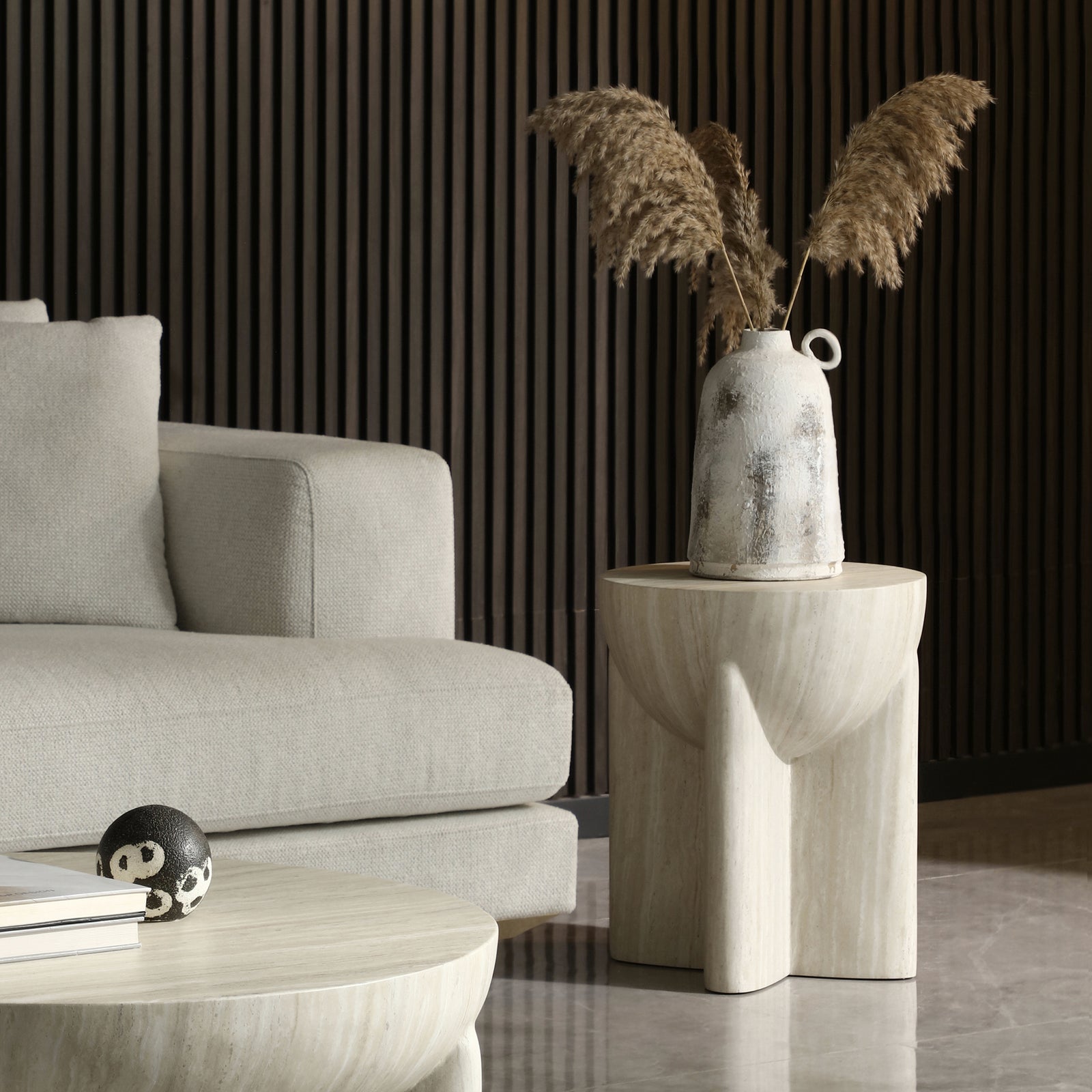 Kalin Round Hemisphere End Table