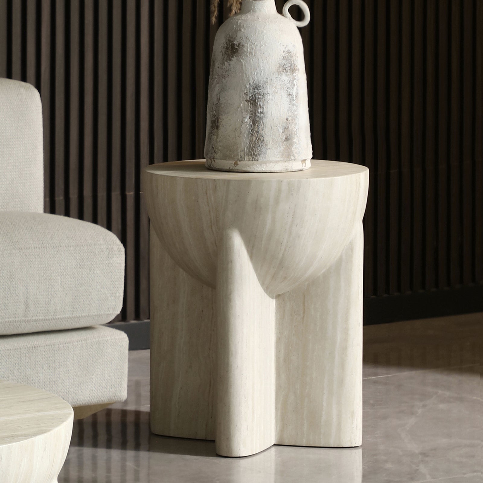 Kalin Round Hemisphere End Table