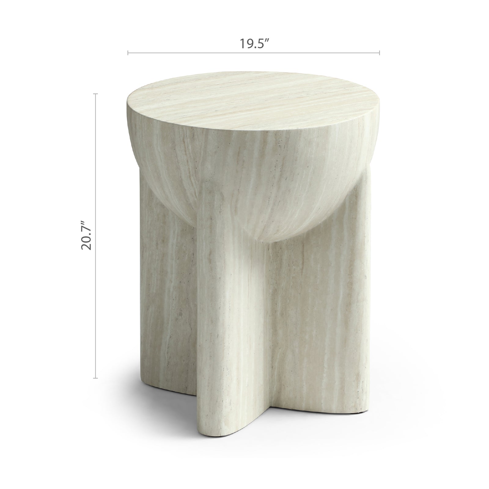 Kalin Round Hemisphere End Table