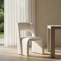 Fully Upholstered Flannel Blend Dining Chairs With Straight Back & Metal-accented Legs - No Assembly Required