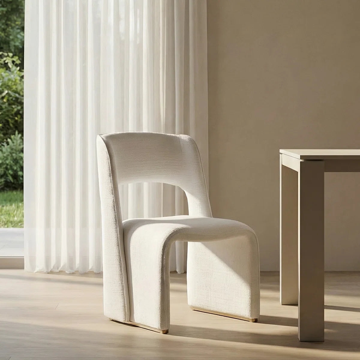 Fully Upholstered Flannel Blend Dining Chairs With Straight Back & Metal-accented Legs - No Assembly Required