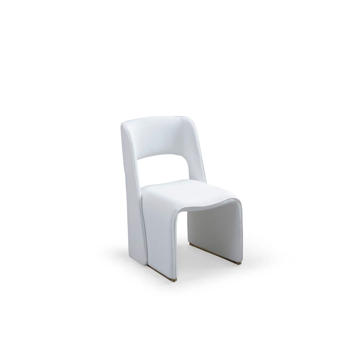 Fully Upholstered Flannel Blend Dining Chairs With Straight Back & Metal-accented Legs - No Assembly Required