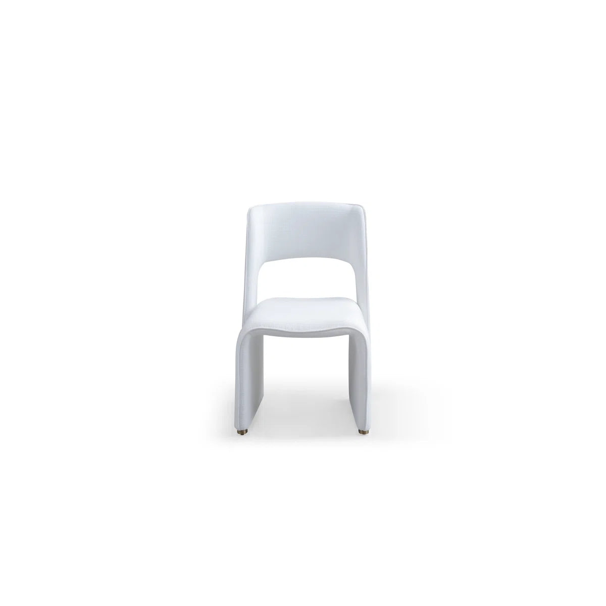Fully Upholstered Flannel Blend Dining Chairs With Straight Back & Metal-accented Legs - No Assembly Required