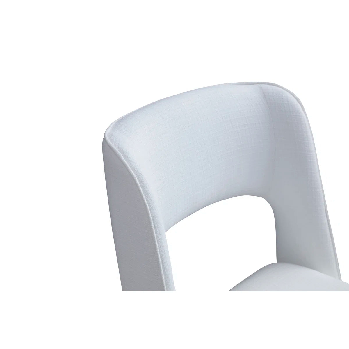 Fully Upholstered Flannel Blend Dining Chairs With Straight Back & Metal-accented Legs - No Assembly Required