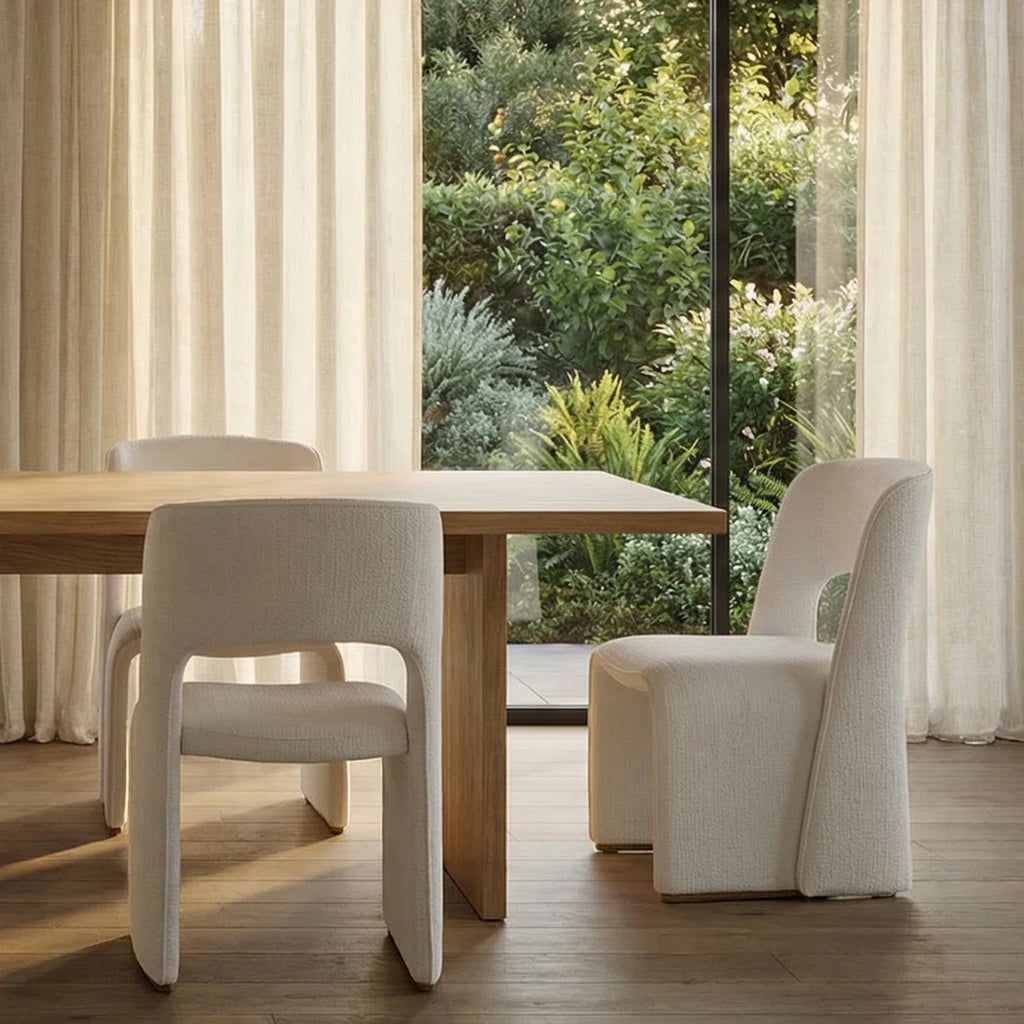 Fully Upholstered Flannel Blend Dining Chairs With Straight Back & Metal-accented Legs - No Assembly Required