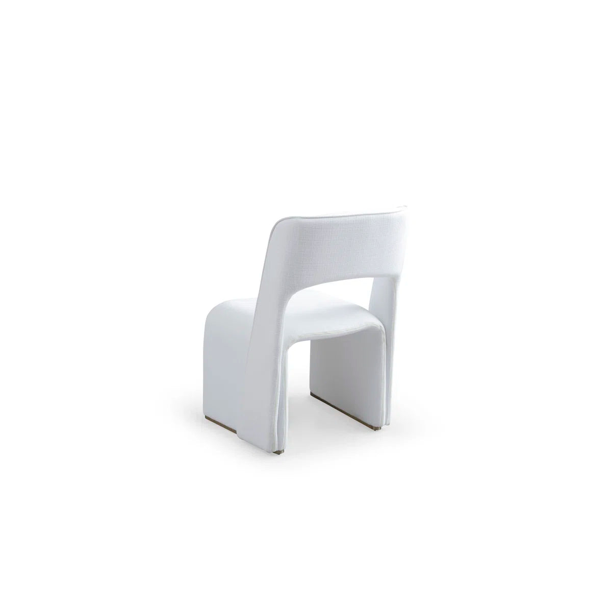 Fully Upholstered Flannel Blend Dining Chairs With Straight Back & Metal-accented Legs - No Assembly Required