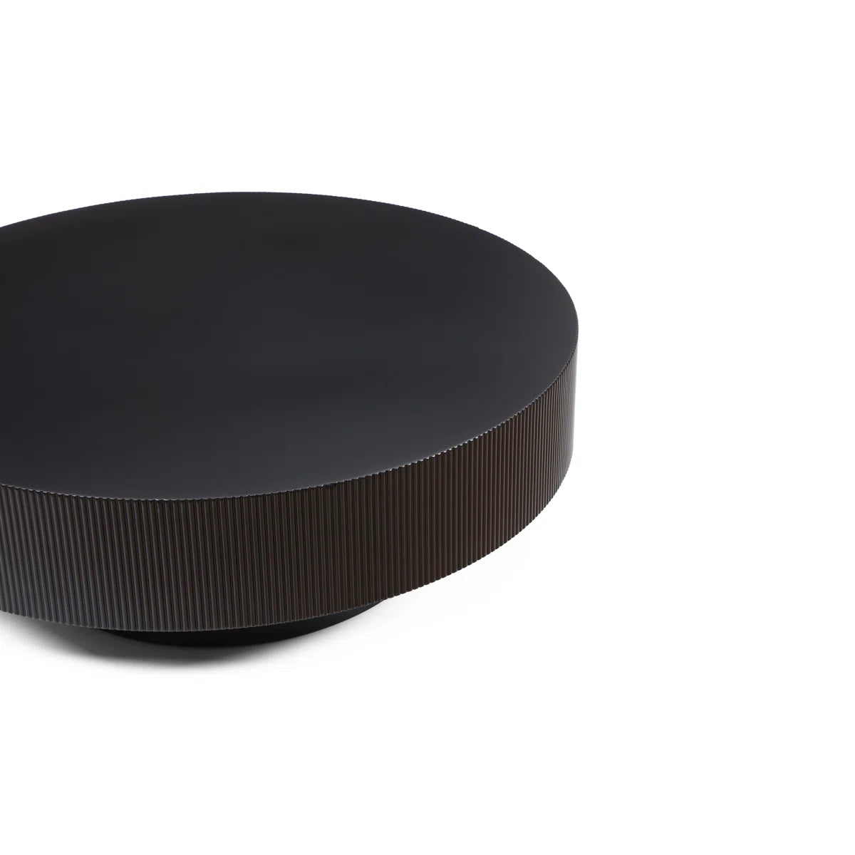 Modern 39.4" Round Coffee Table, Wood Center Table With Sturdy Base, Easy Assembly, Black For Living Room & Reception Room