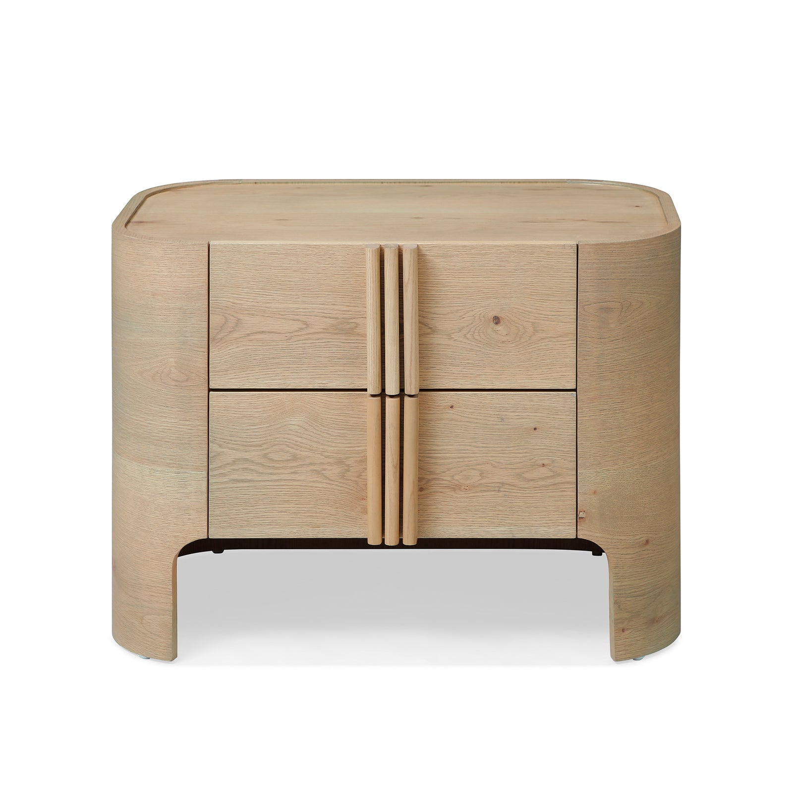Farmhouse 2-Drawer Nightstand — Solid Wood