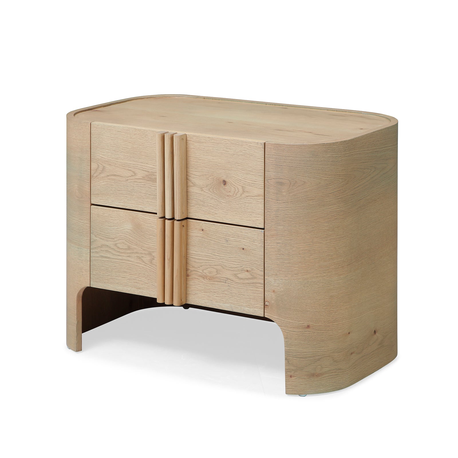 Farmhouse 2-Drawer Nightstand — Solid Wood