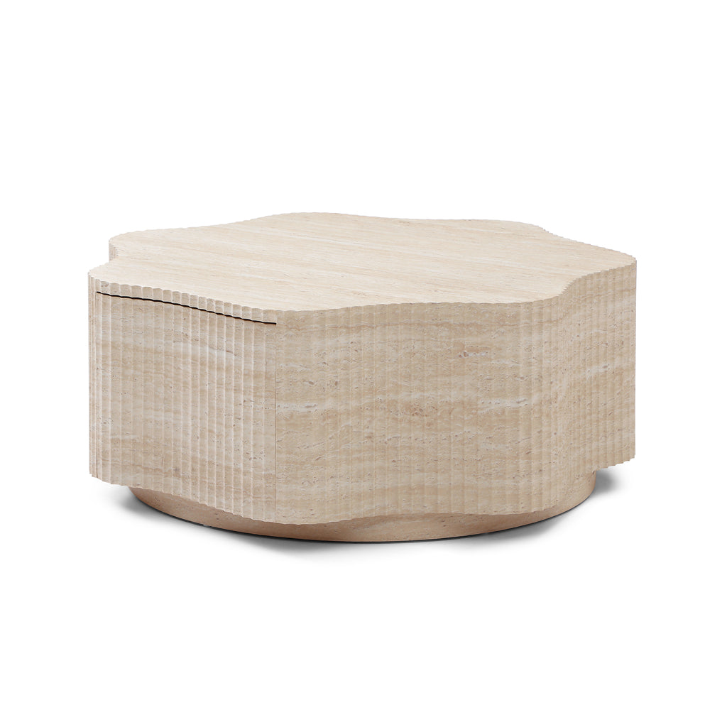 Petal Travertine Coffee Table