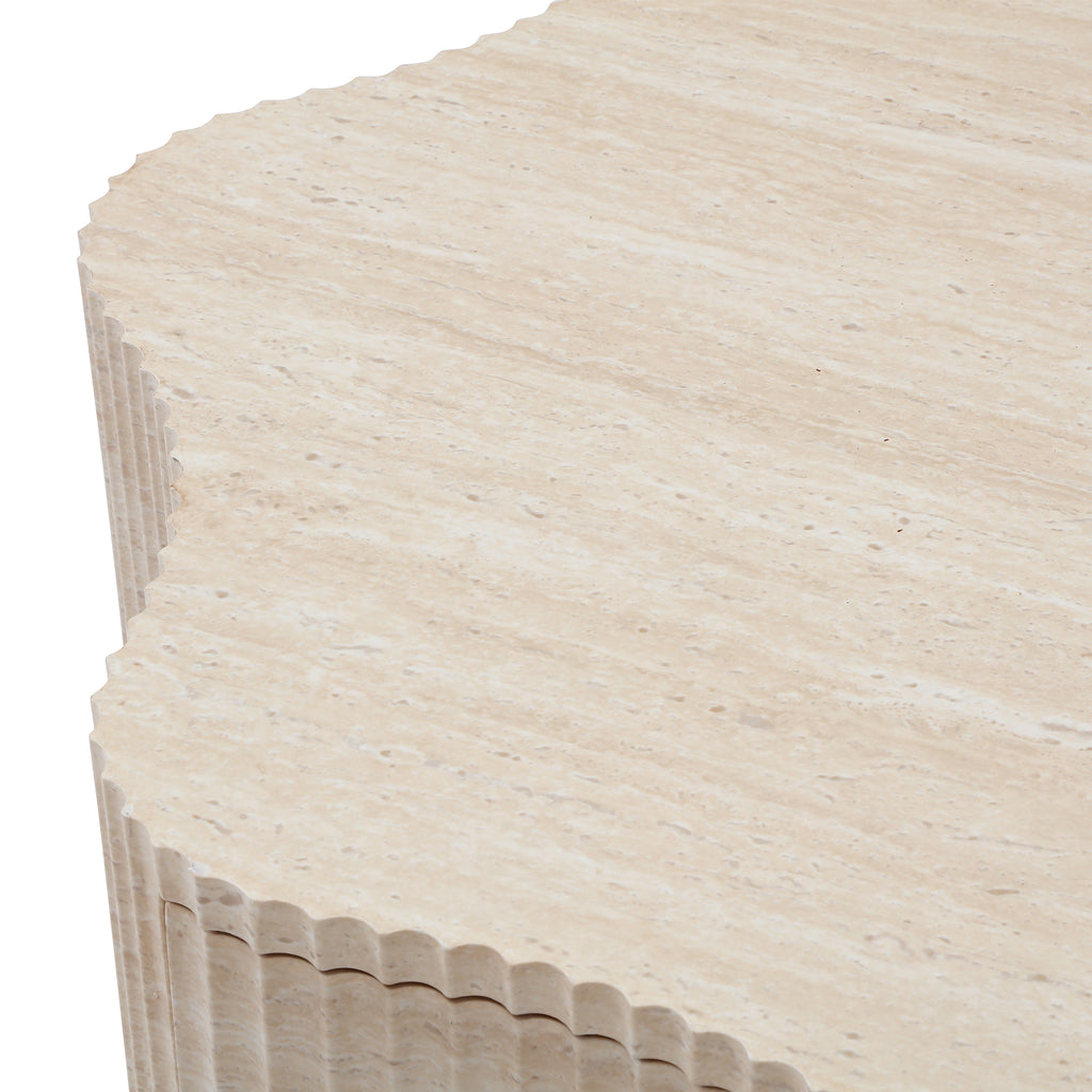 Petal Travertine Coffee Table
