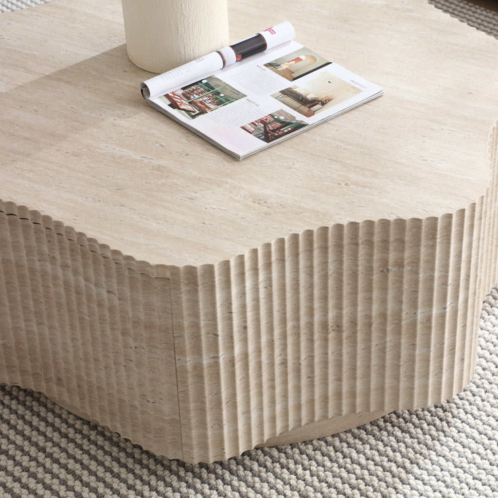 Petal Travertine Coffee Table
