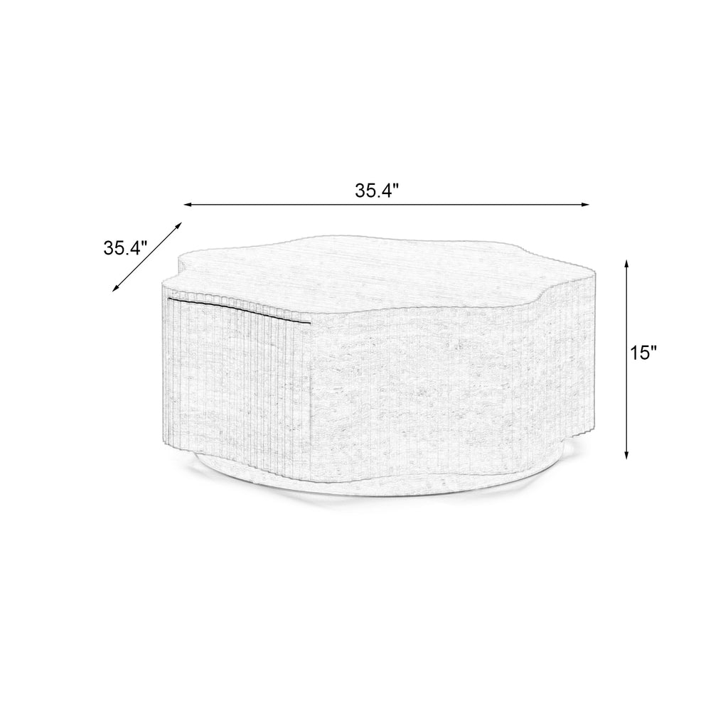 Petal Travertine Coffee Table