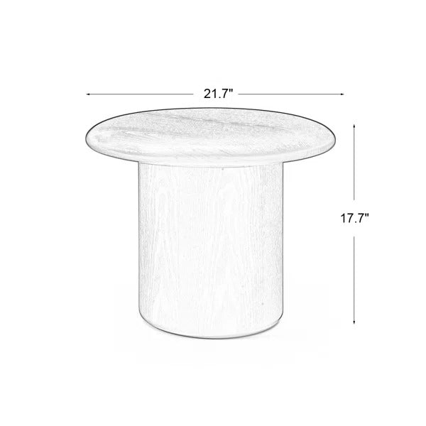 21.7" Modern Round Side Table