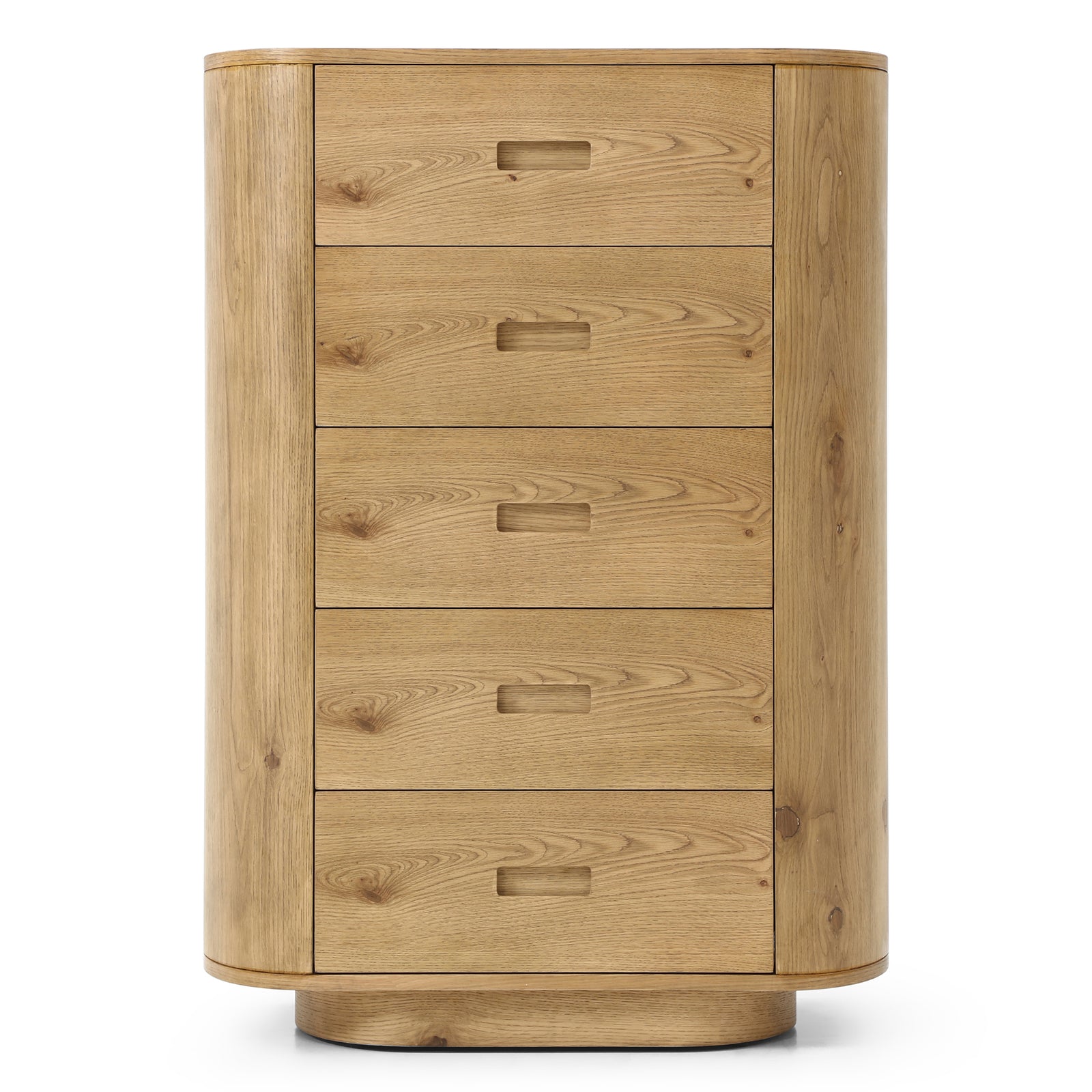 Avera Oak 5-Drawer Tall Chest