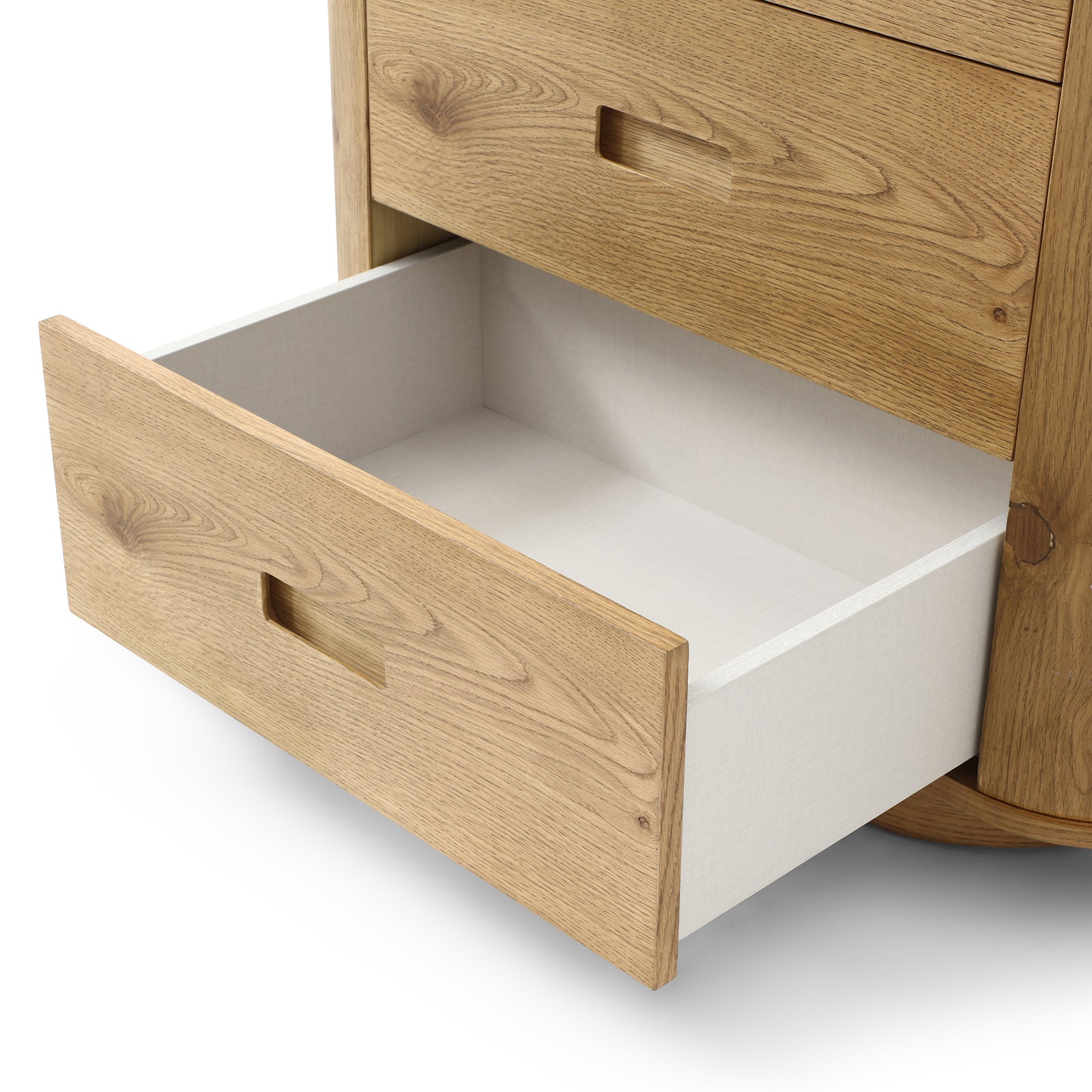 Avera Oak 5-Drawer Tall Chest