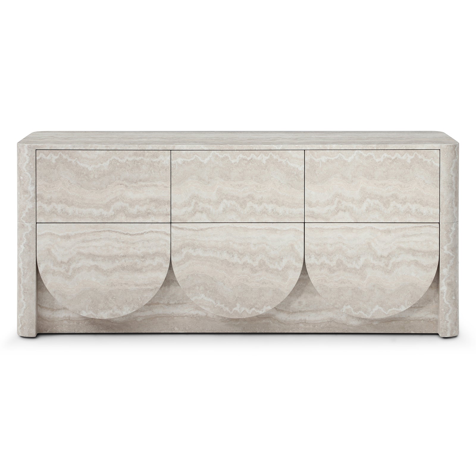 Elovane Scalloped Travertine Dresser