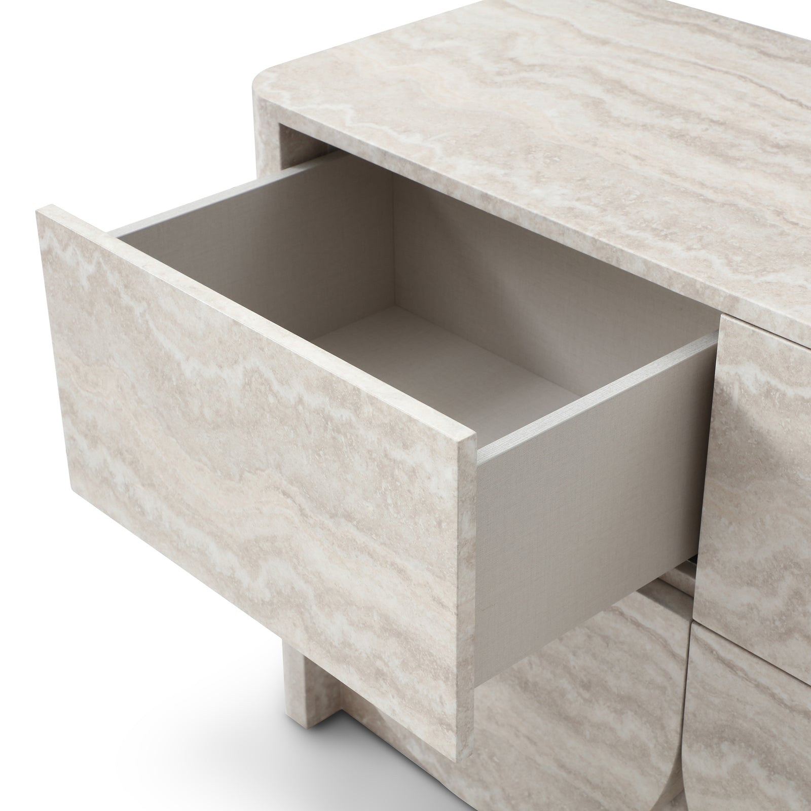 Elovane Scalloped Travertine Dresser